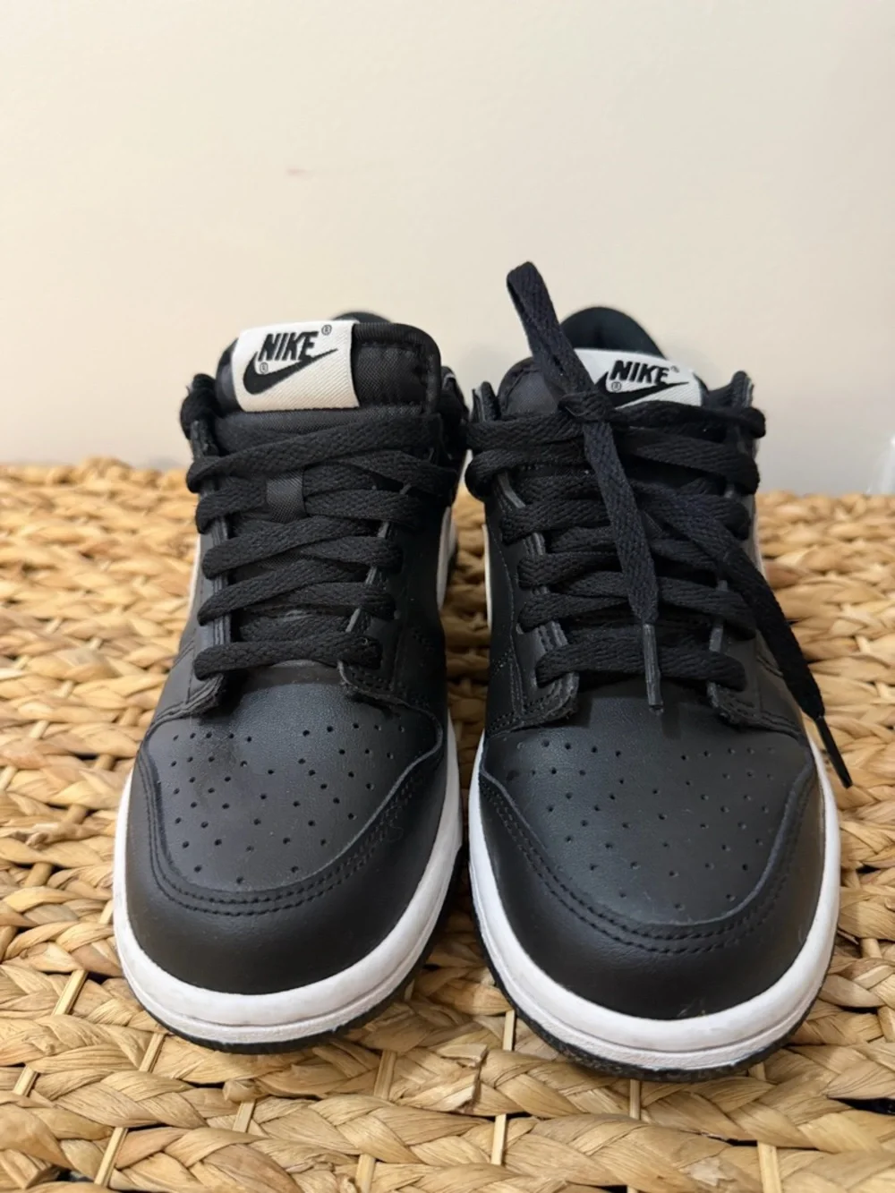 Kids Nike Dunk Low Retro Black White Panda - Picture 2 of 6
